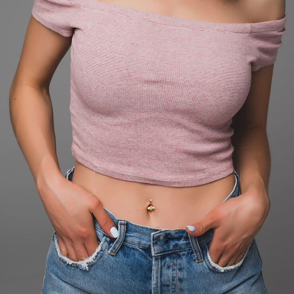 Belly Button Piercing Bee Zirconia Internally Threaded - Image 6