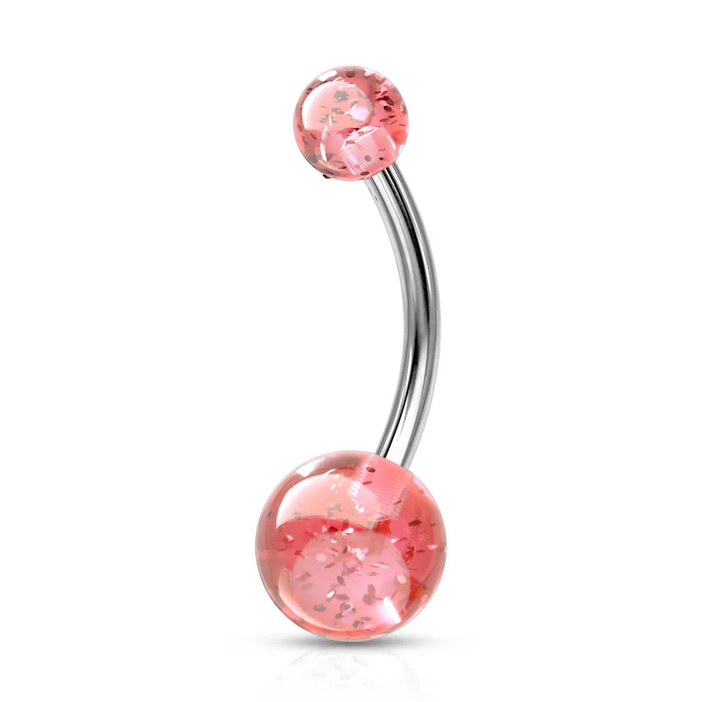 Belly Button Piercing Acrylic Glitter Ball - Image 9