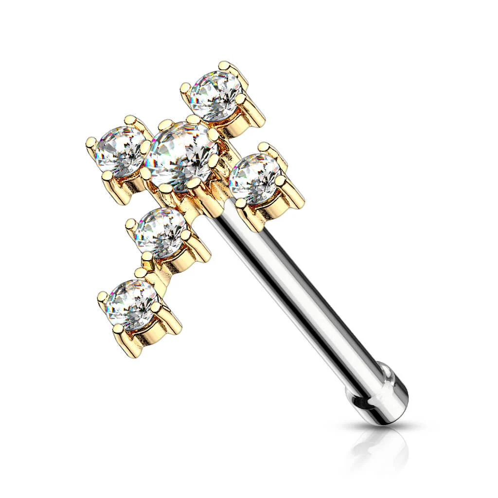 Nose Stud Cross Zirconia - Image 4