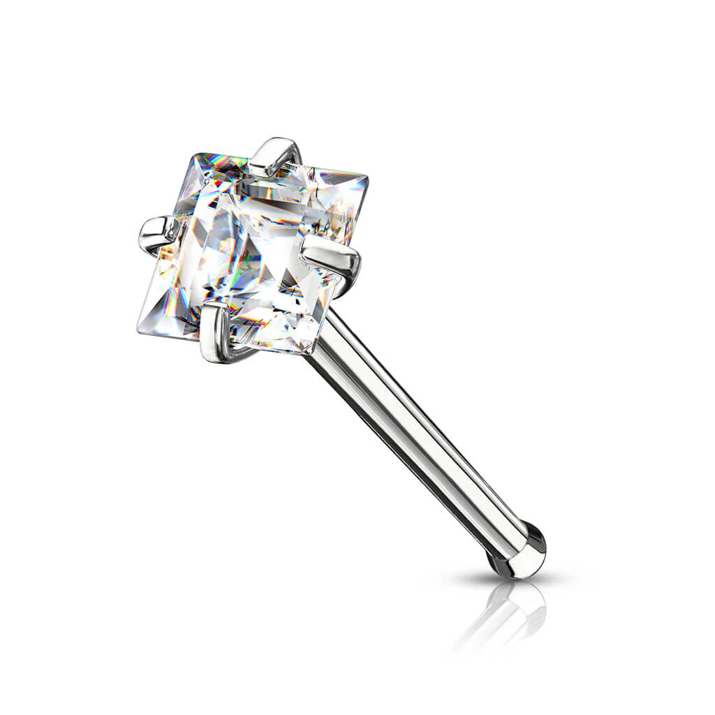 Nose Stud Square Zirconia - Image 2
