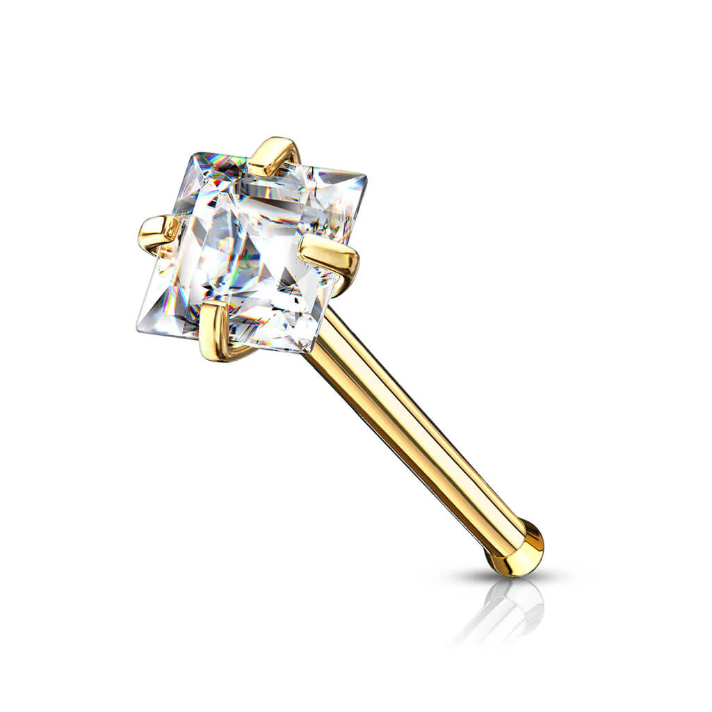Nose Stud Square Zirconia - Image 4