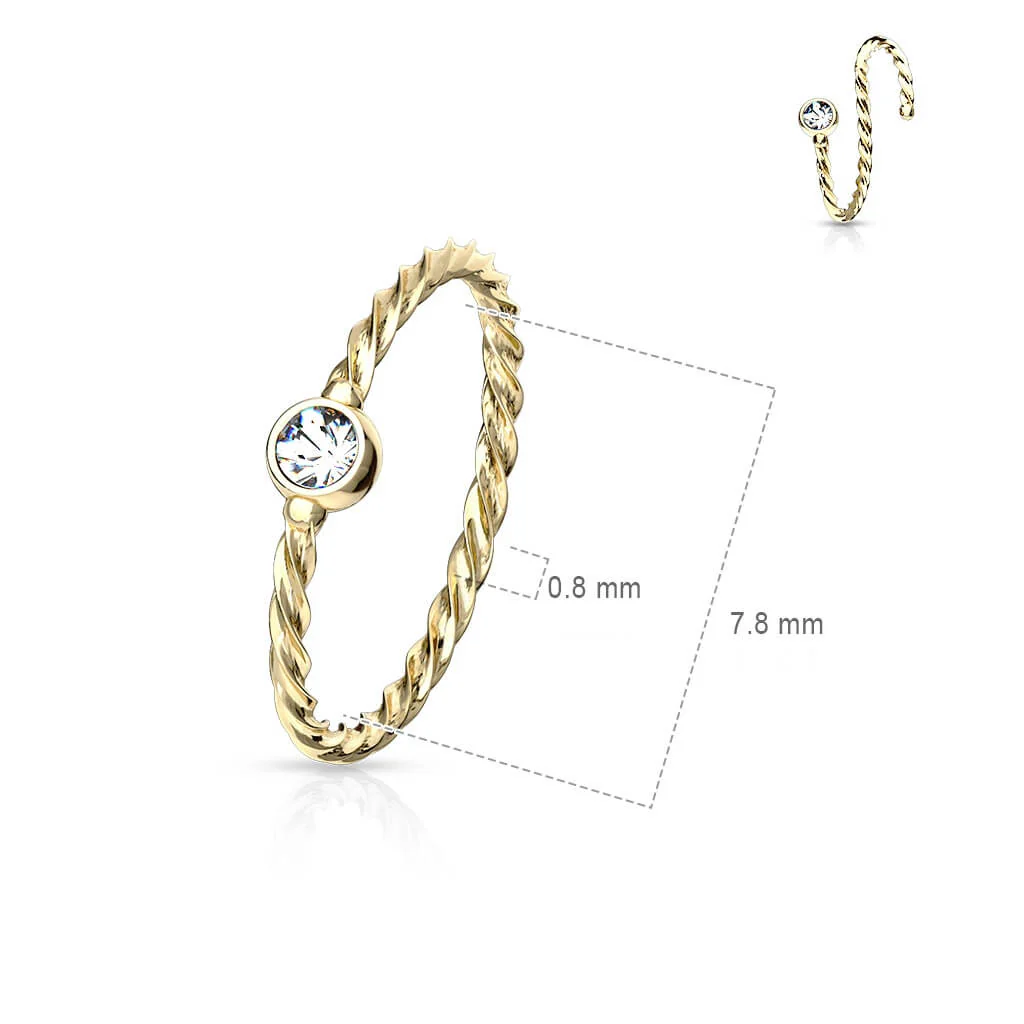 Ring Twisted Zirconia Bendable - Image 3