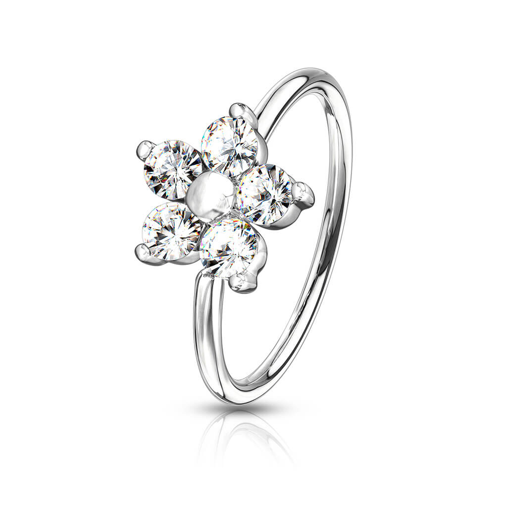 Ring Flower Zirconia Bendable - Image 4