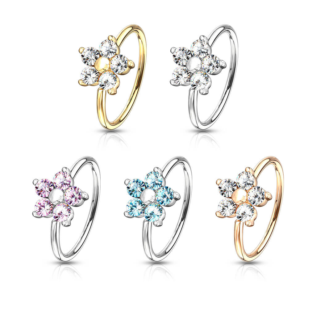 Ring Flower Zirconia Bendable - Image 5