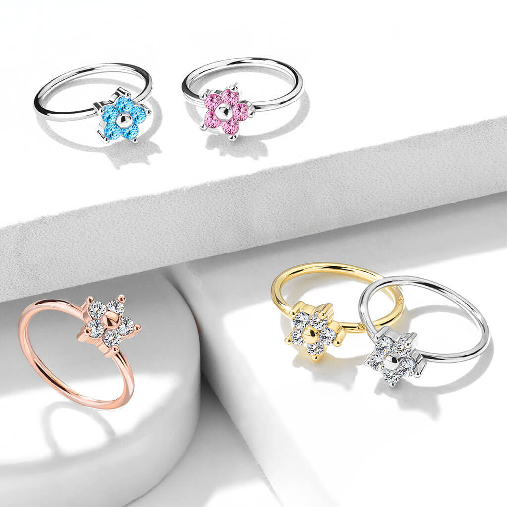 Ring Flower Zirconia Bendable - Image 9