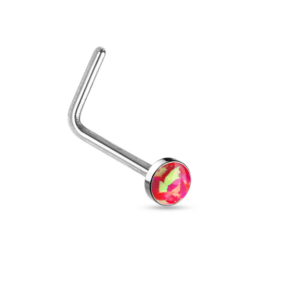 Nose L-Shape Opal Flat Silver - Image 6
