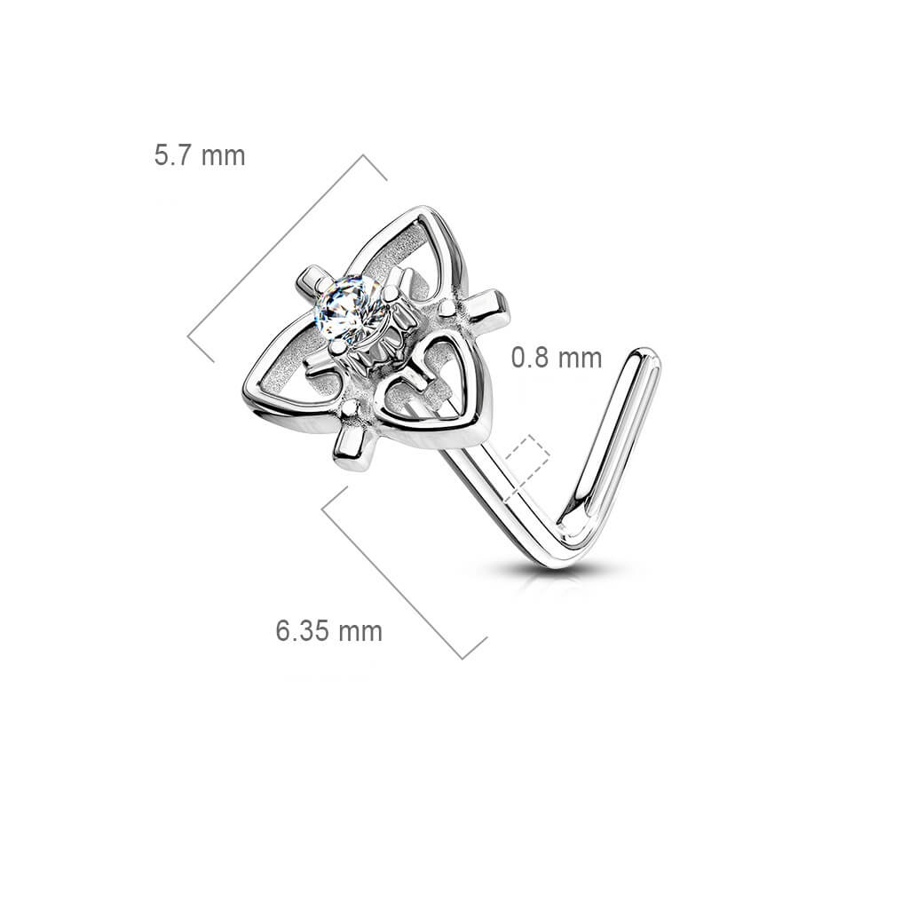 Nose L-Shape Heart Zirconia - Image 3