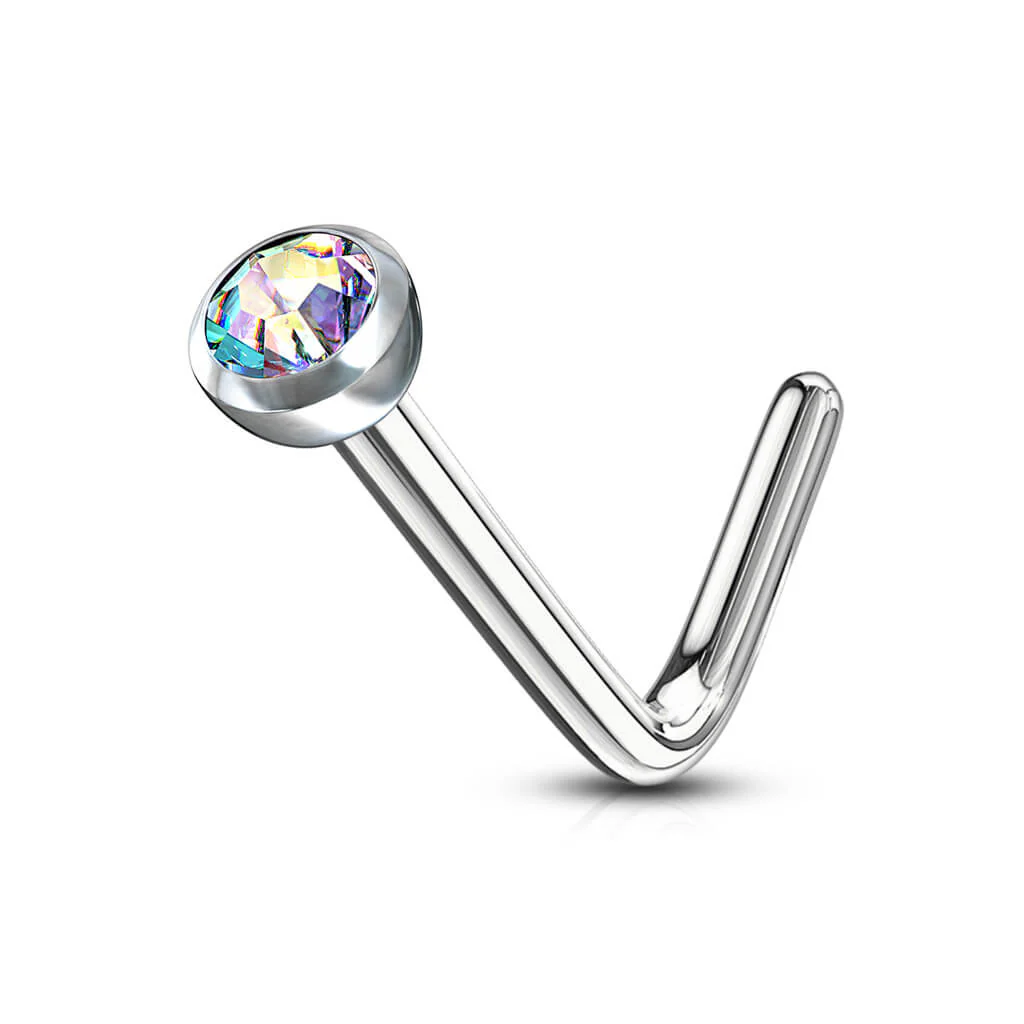 Nose L-Shape Zirconia Silver - Image 5
