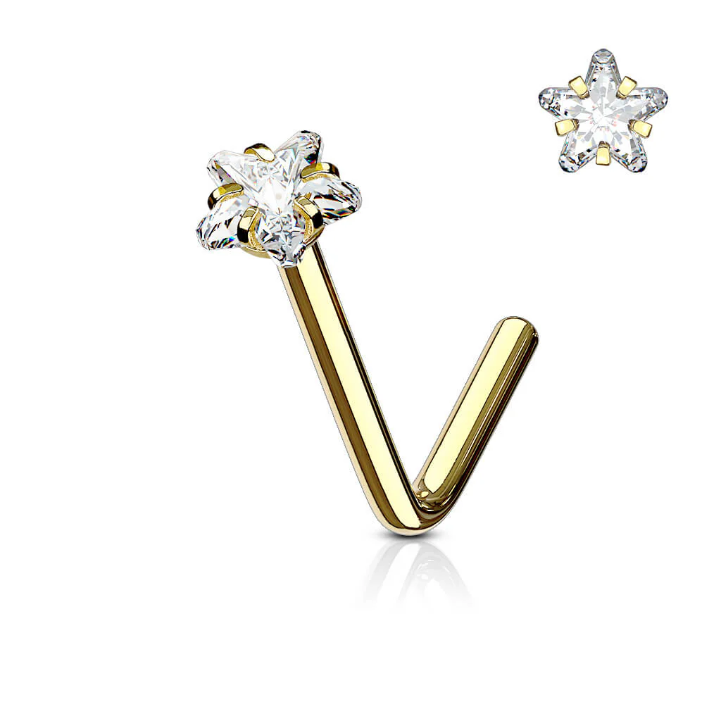 Nose L-Shape Star Zirconia - Image 3