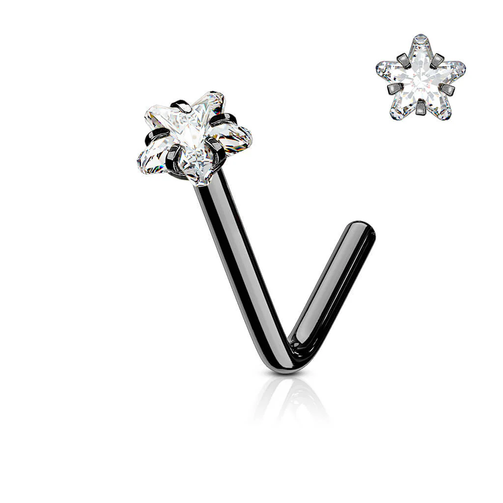 Nose L-Shape Star Zirconia - Image 4