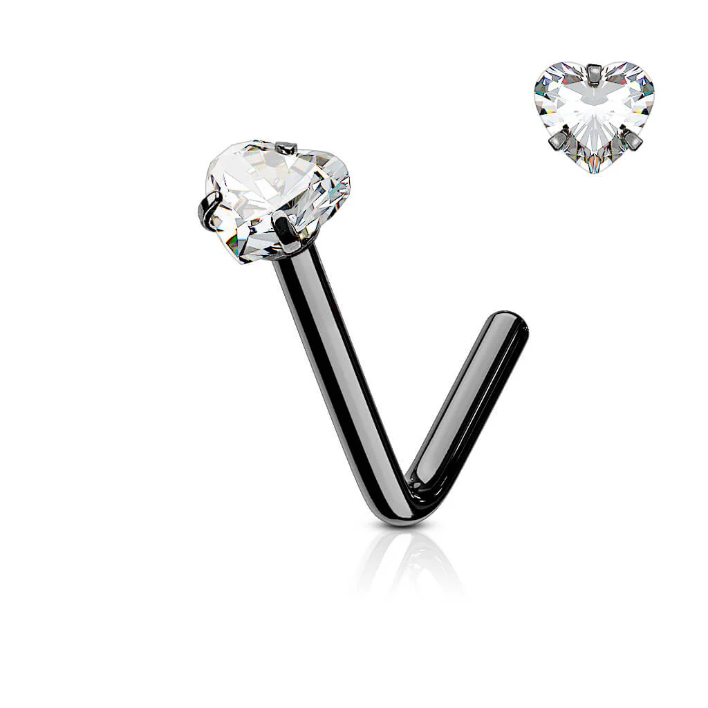 Nose L-Shape Heart Zirconia - Image 4