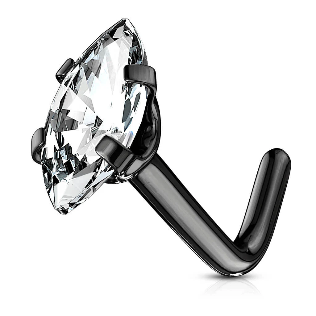Nose L-Shape Marquise Cut Zirconia - Image 6