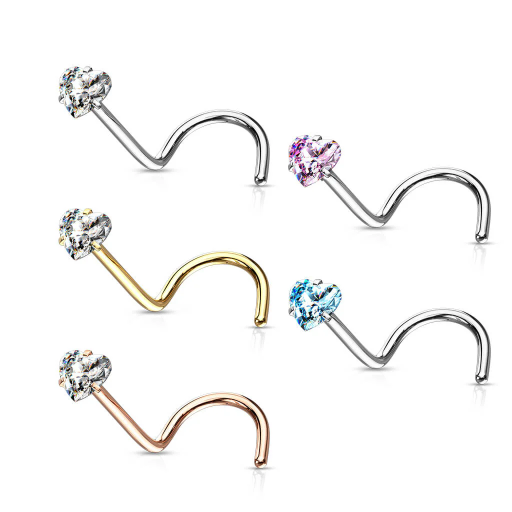 Nose Screw Heart Zirconia - Image 5