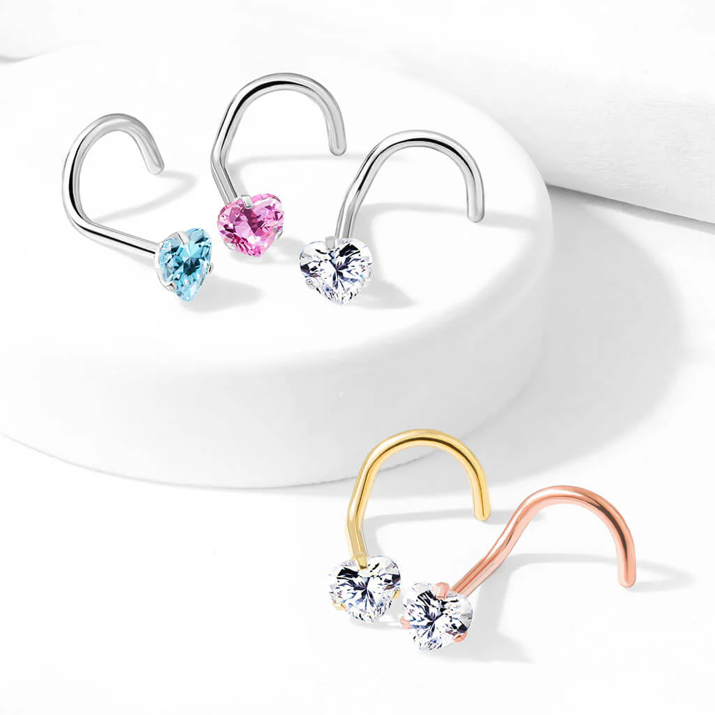 Nose Screw Heart Zirconia - Image 9