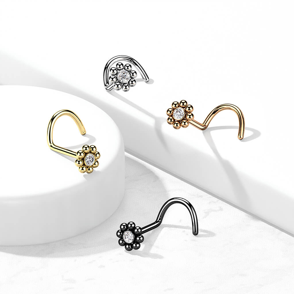 Nose Screw Flower Zirconia - Image 5