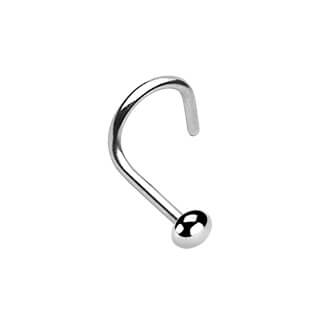 Nose Screw Ball Spike Halfball Silver - Image 2