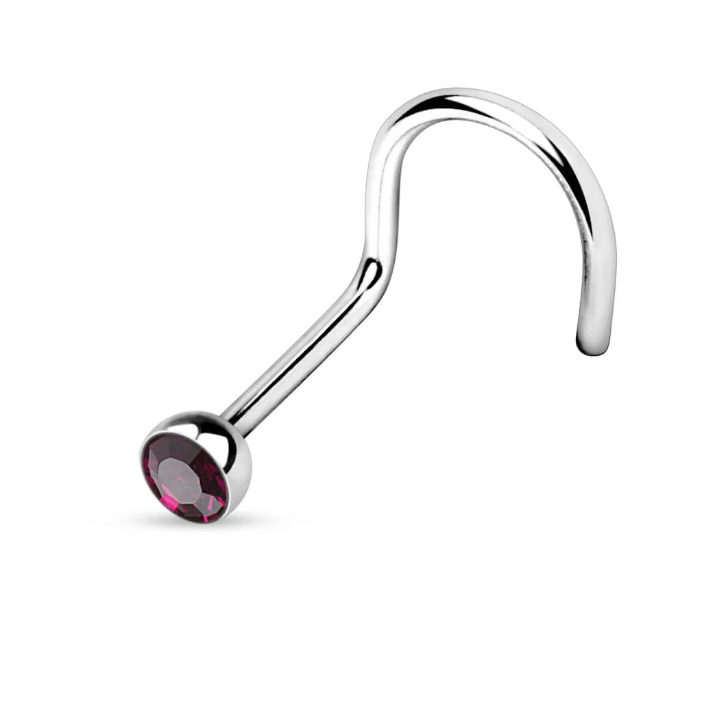 Nose Screw Zirconia Silver - Image 2