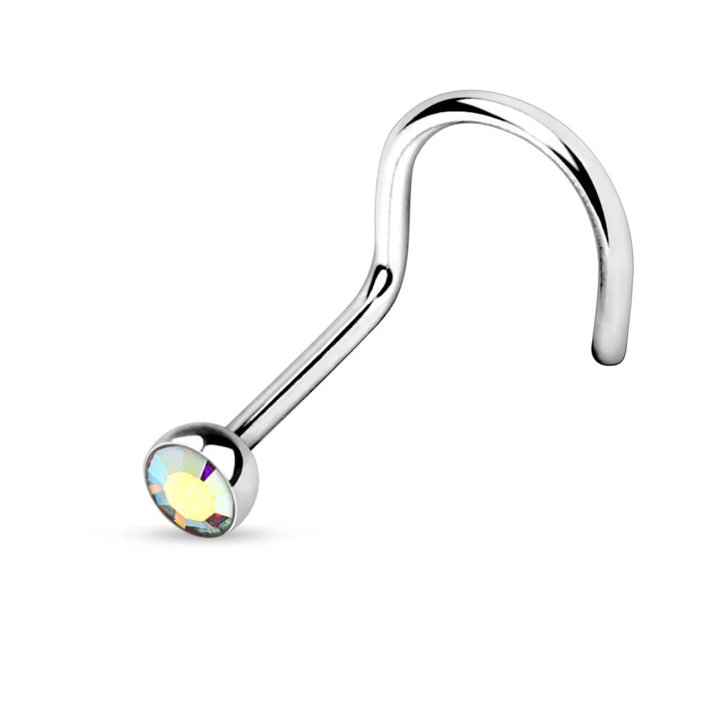 Nose Screw Zirconia Silver - Image 3