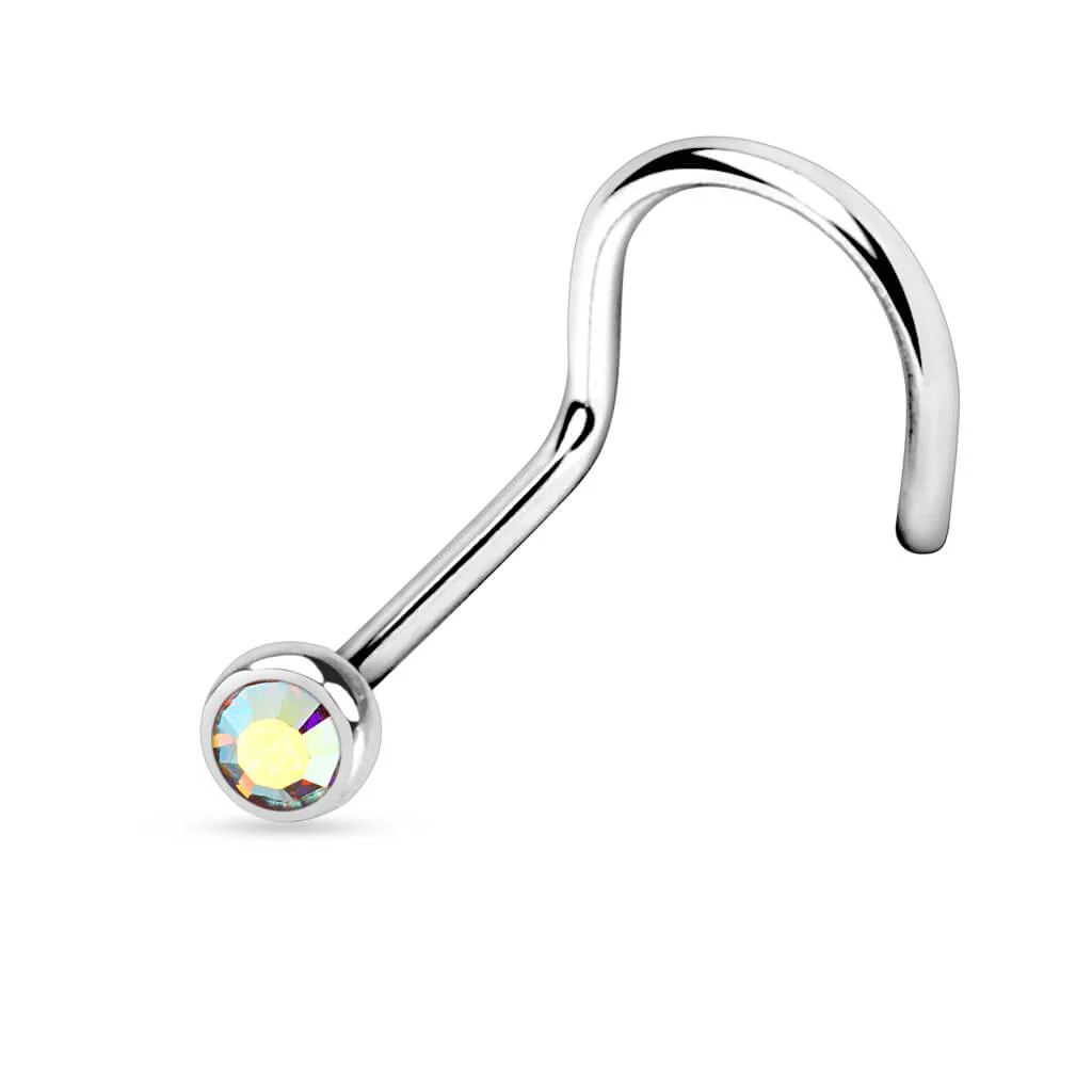 Nose Screw Zirconia Silver - Image 3