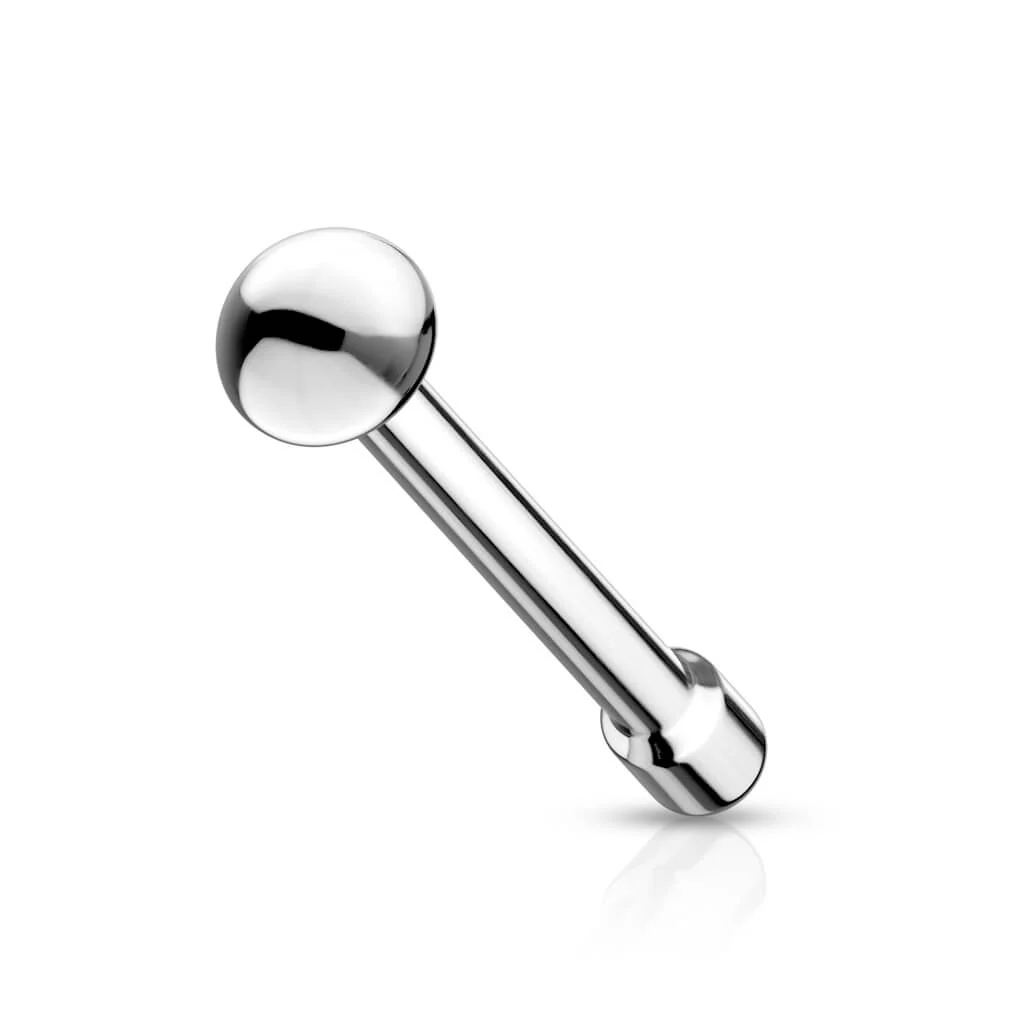 Nose Stud Spike hemisphere Silver - Image 4