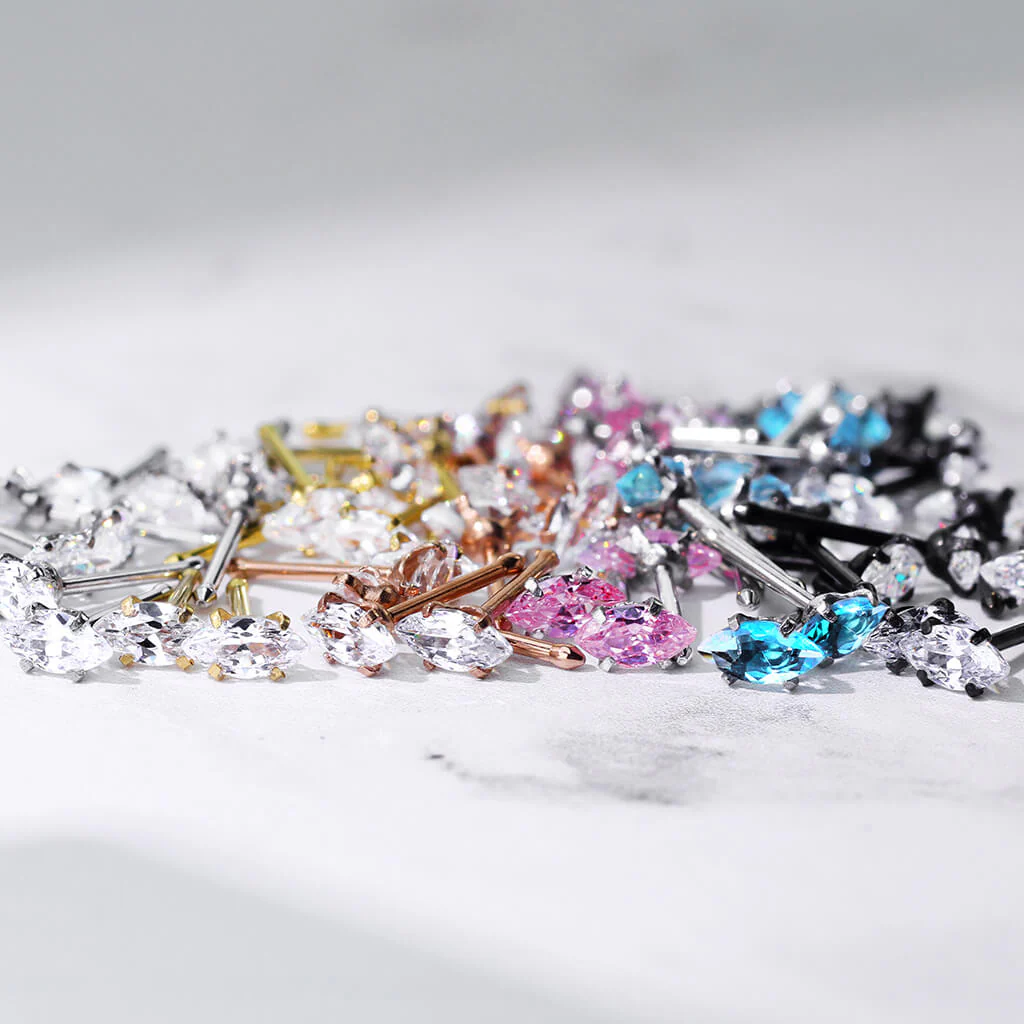 Nose Stud Marquise Cut Zirconia - Image 9