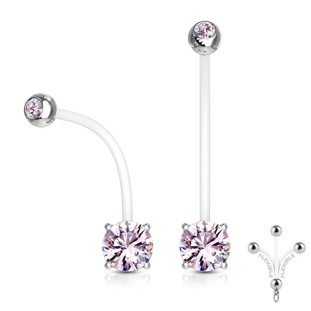 Belly Button Piercing Round Zirconia - Image 4