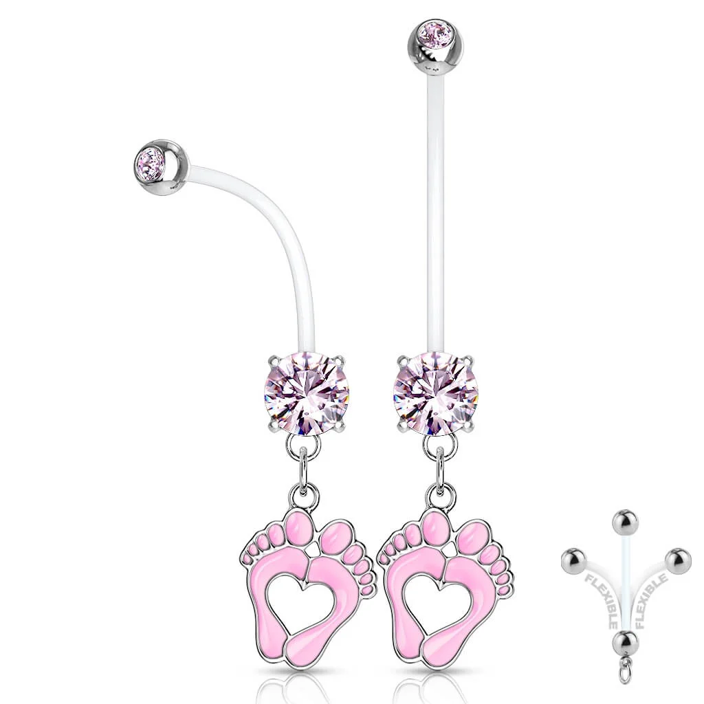 Belly Button Piercing BABY ON BORD dangle Zirconia - Image 4