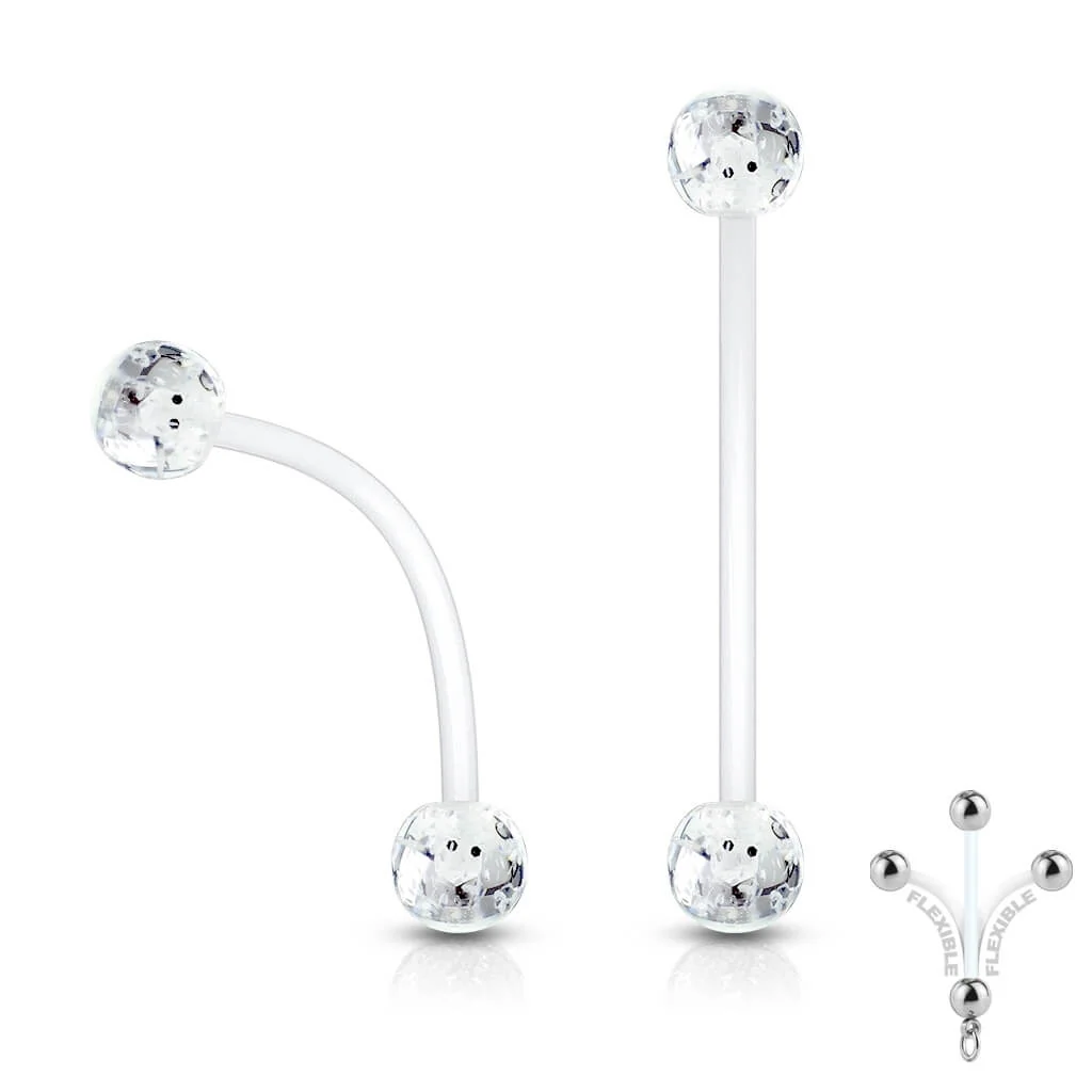Belly Button Piercing Acrylic Glitter Ball - Image 6