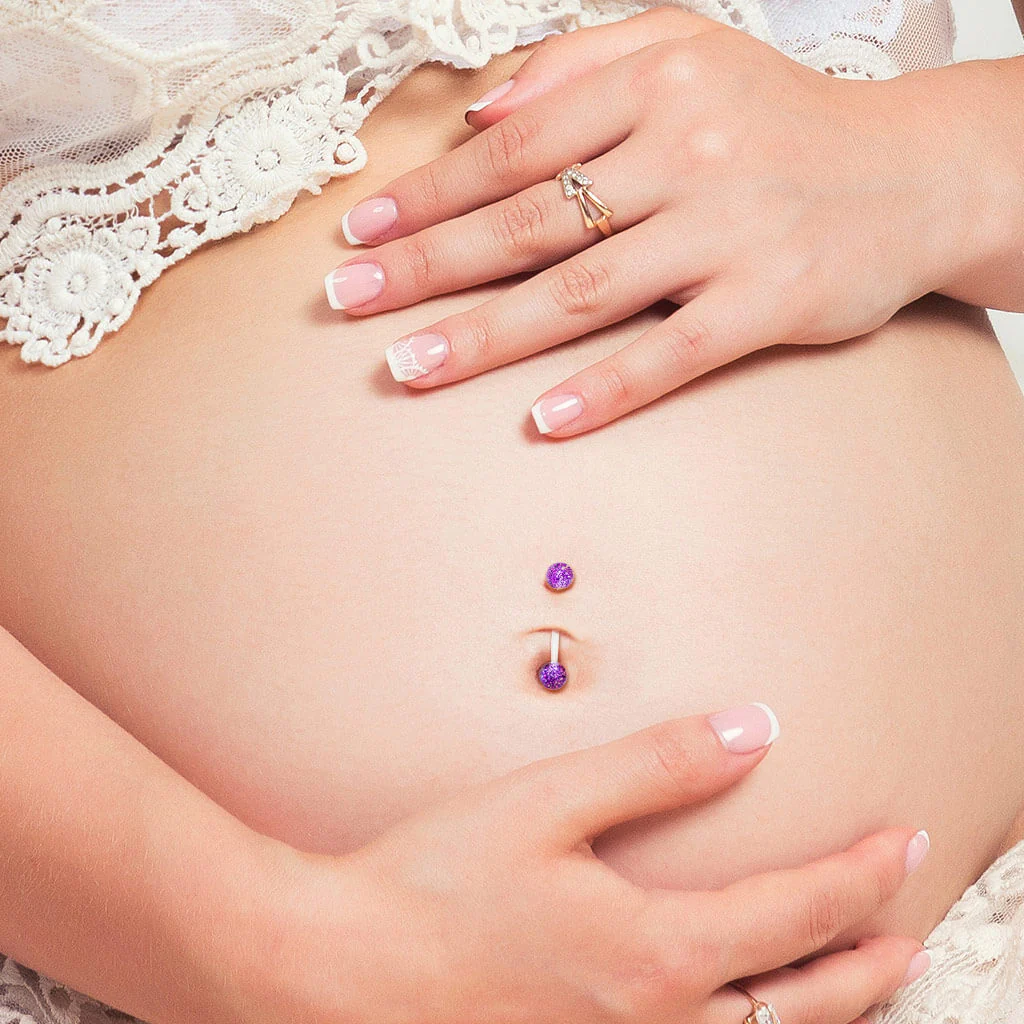 Belly Button Piercing Acrylic Glitter Ball - Image 7
