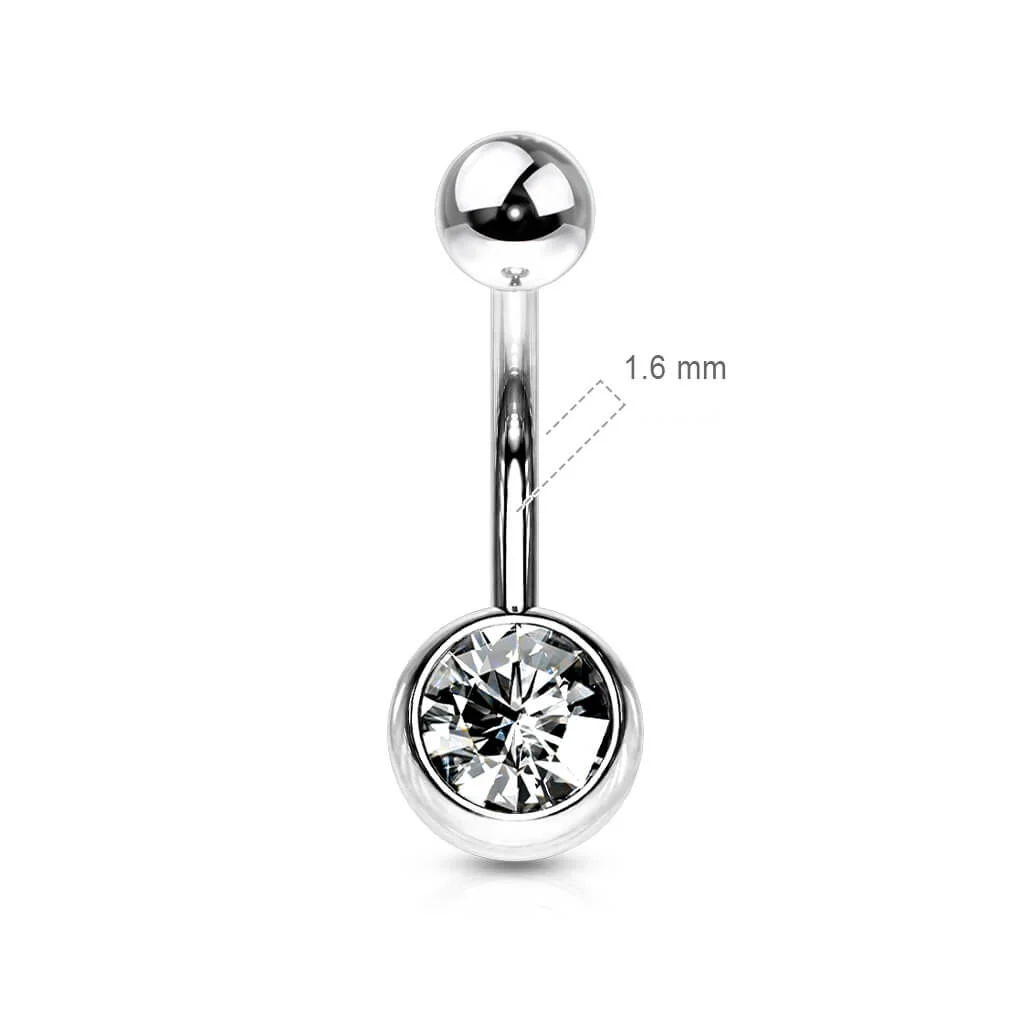 Belly Button Piercing Zirconia Ball - Image 2
