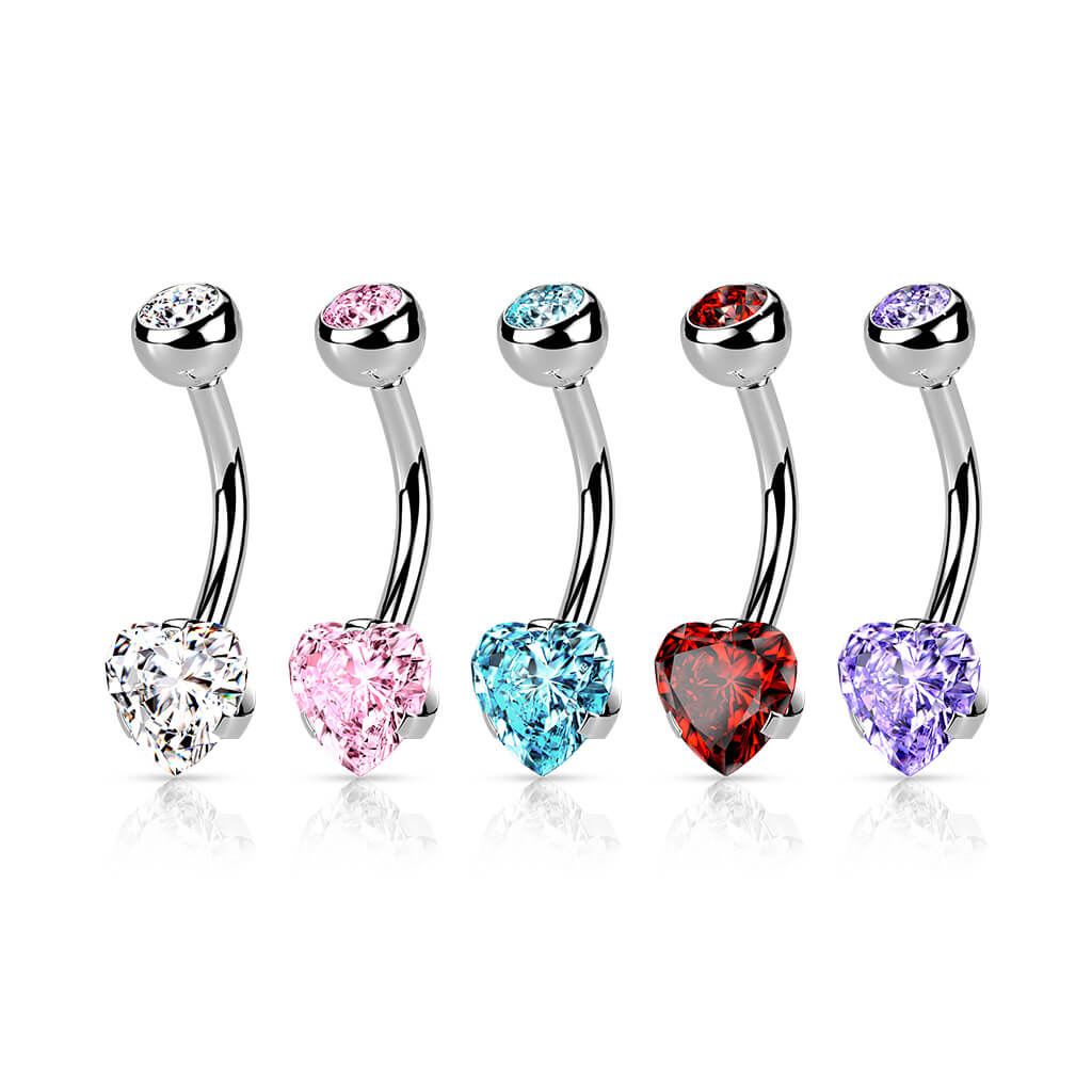 Belly Button Piercing Heart Zirconia - Image 5