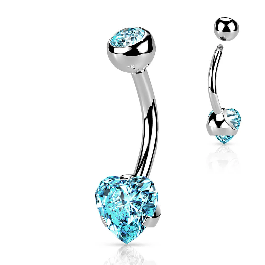 Belly Button Piercing Heart Zirconia - Image 6