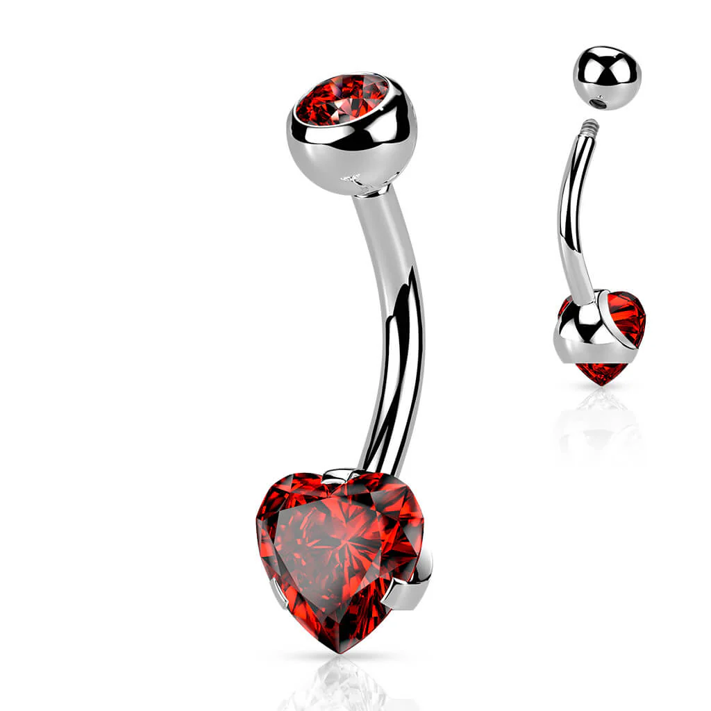 Belly Button Piercing Heart Zirconia - Image 8
