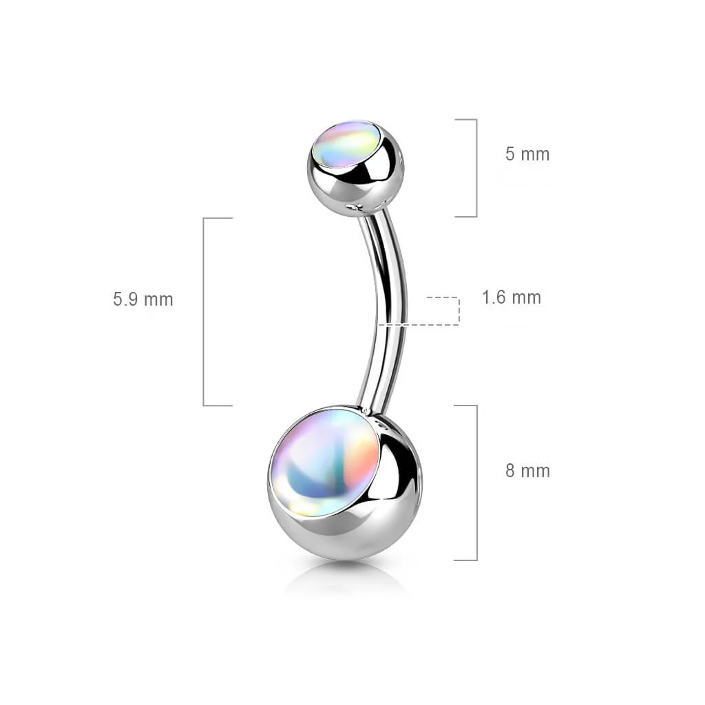 Belly Button Piercing Illuminating Ball sythetic Stone - Image 3