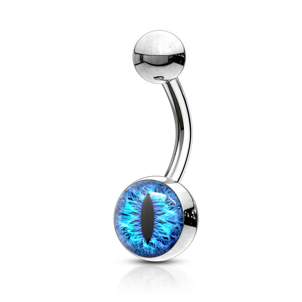 Belly Button Piercing Snake eye Silver - Image 2