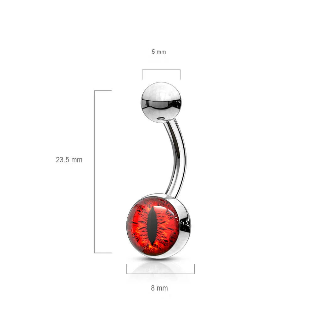 Belly Button Piercing Snake eye Silver - Image 3