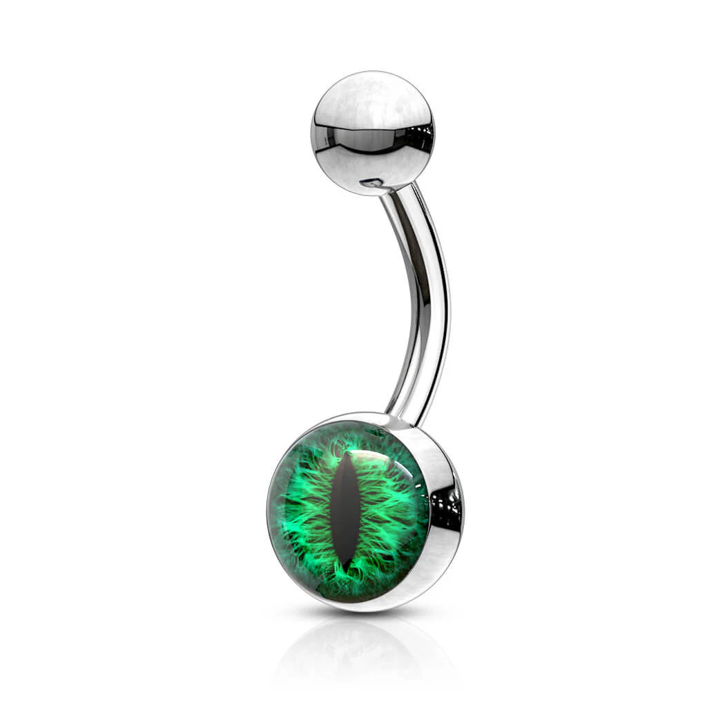 Belly Button Piercing Snake eye Silver - Image 4