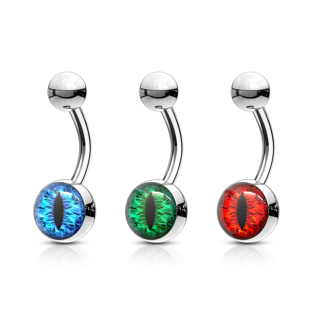 Belly Button Piercing Snake eye Silver - Image 5
