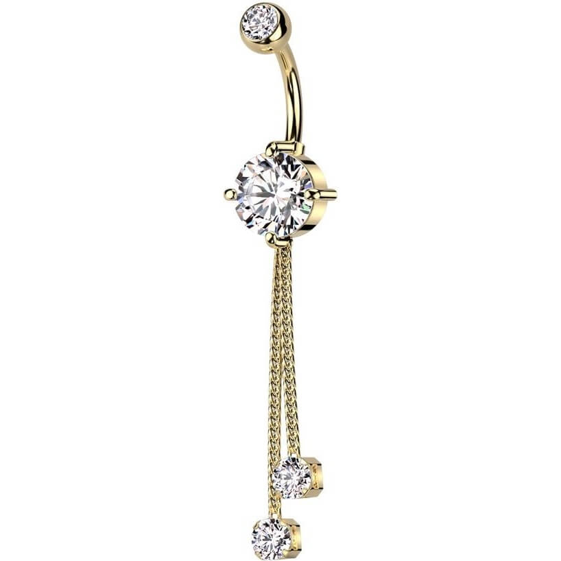 Belly Button Piercing Chains dangle Zirconia