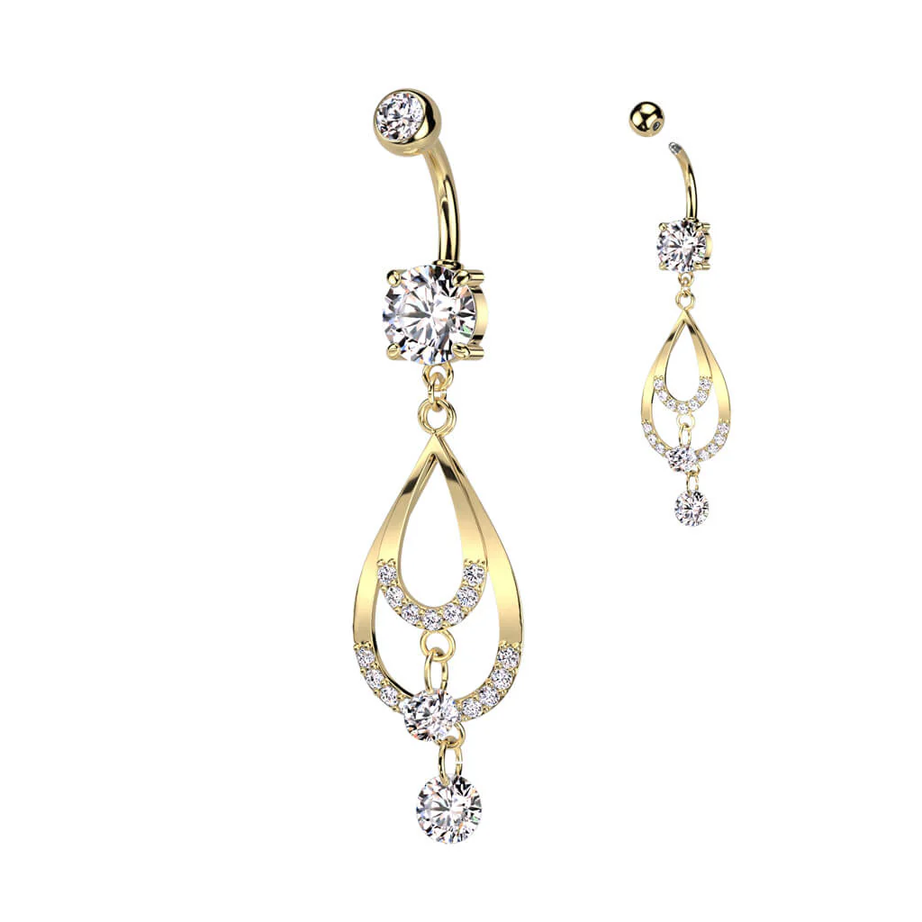 Belly Button Piercing Drops dangle Zirconia - Image 4