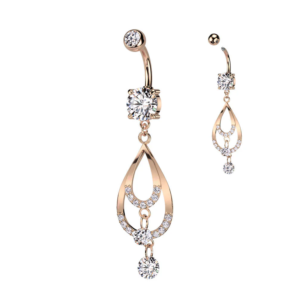 Belly Button Piercing Drops dangle Zirconia - Image 5