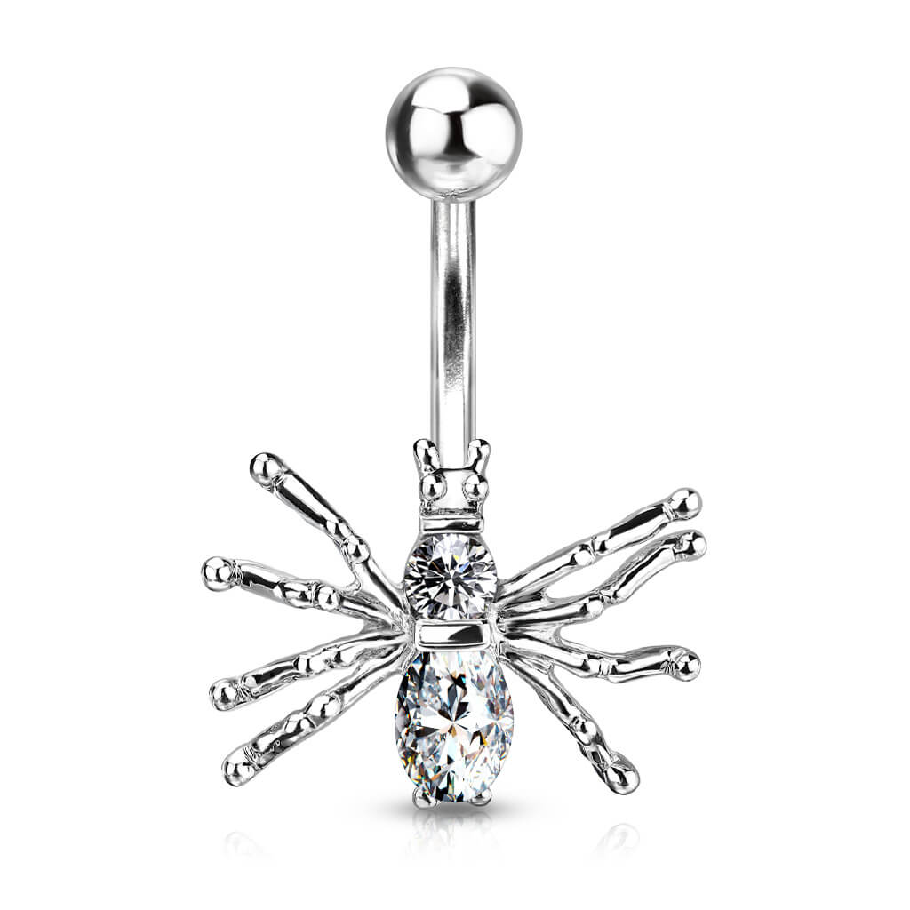 Belly Button Piercing Spider Silver - Image 2