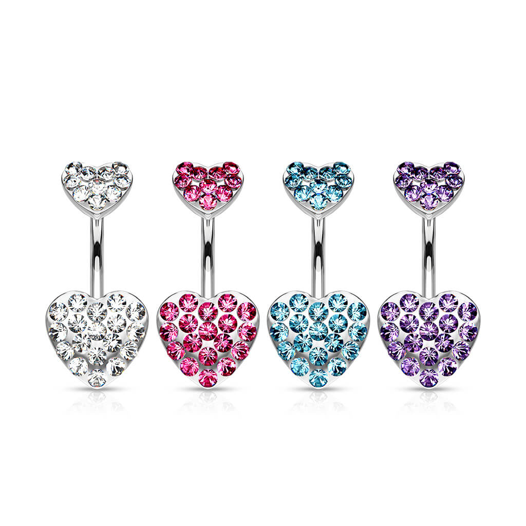 Belly Button Piercing Heart Zirconia Silver - Image 5