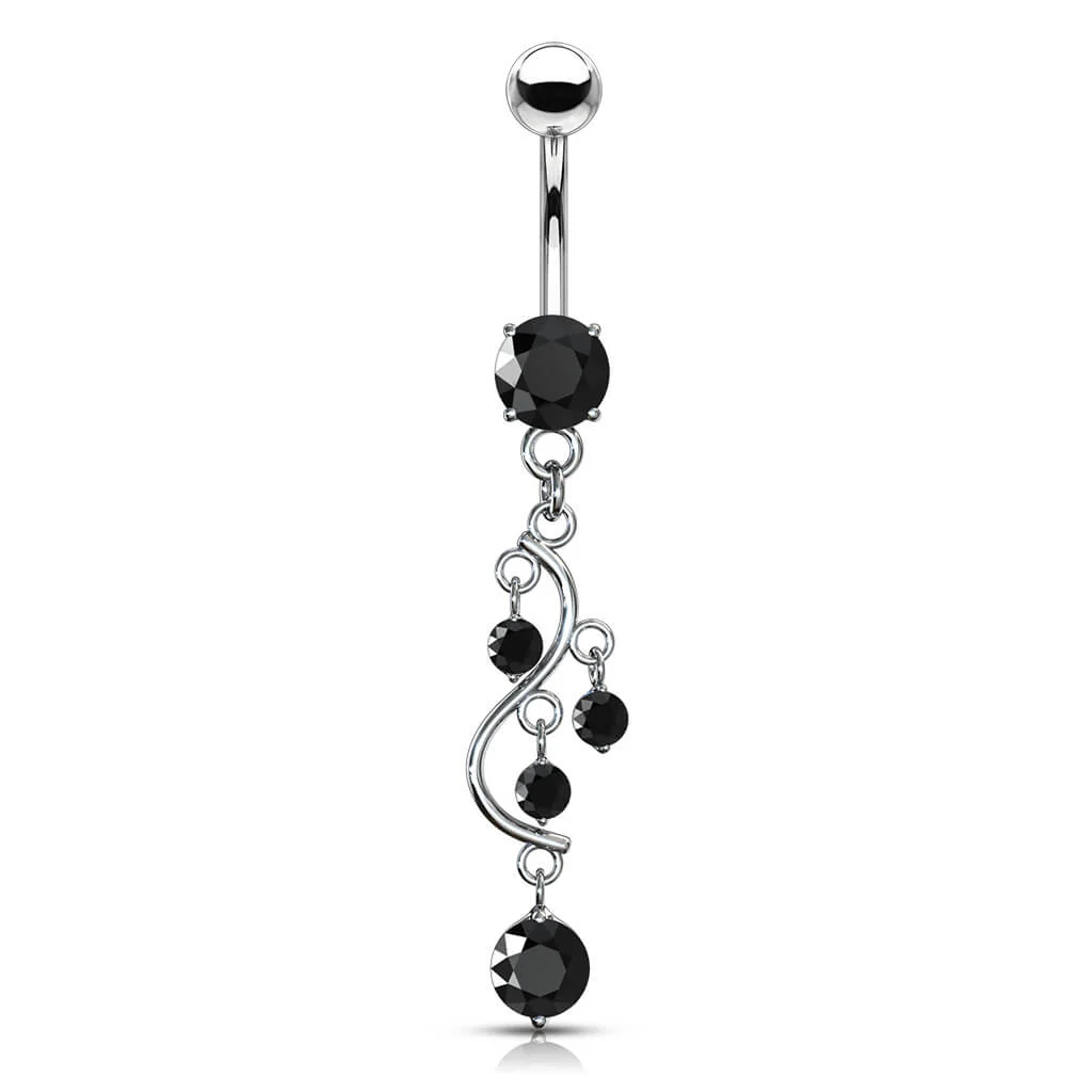 Belly Button Piercing Grapevine dangle Zirconia - Image 5