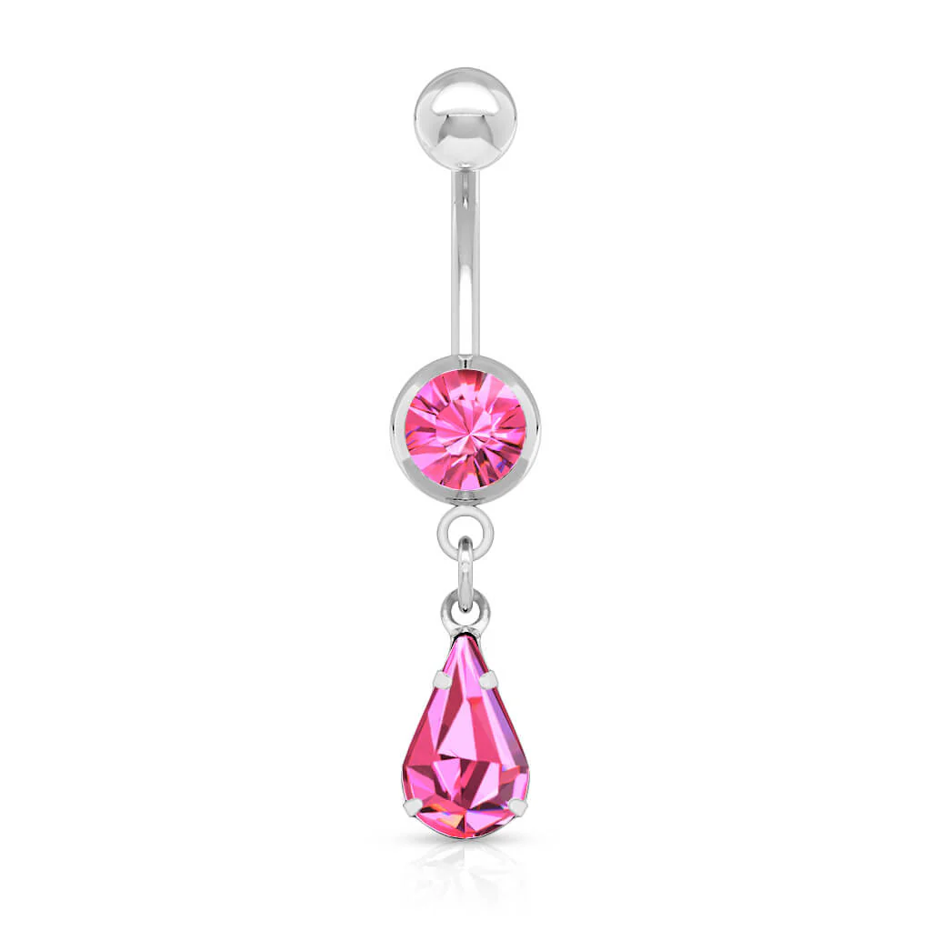 Belly Button Piercing Drop dangle Zirconia Silver - Image 5