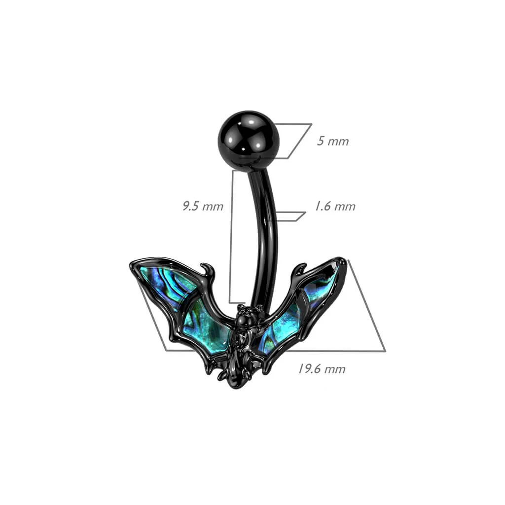 Belly Button Piercing Bat Abalone - Image 3