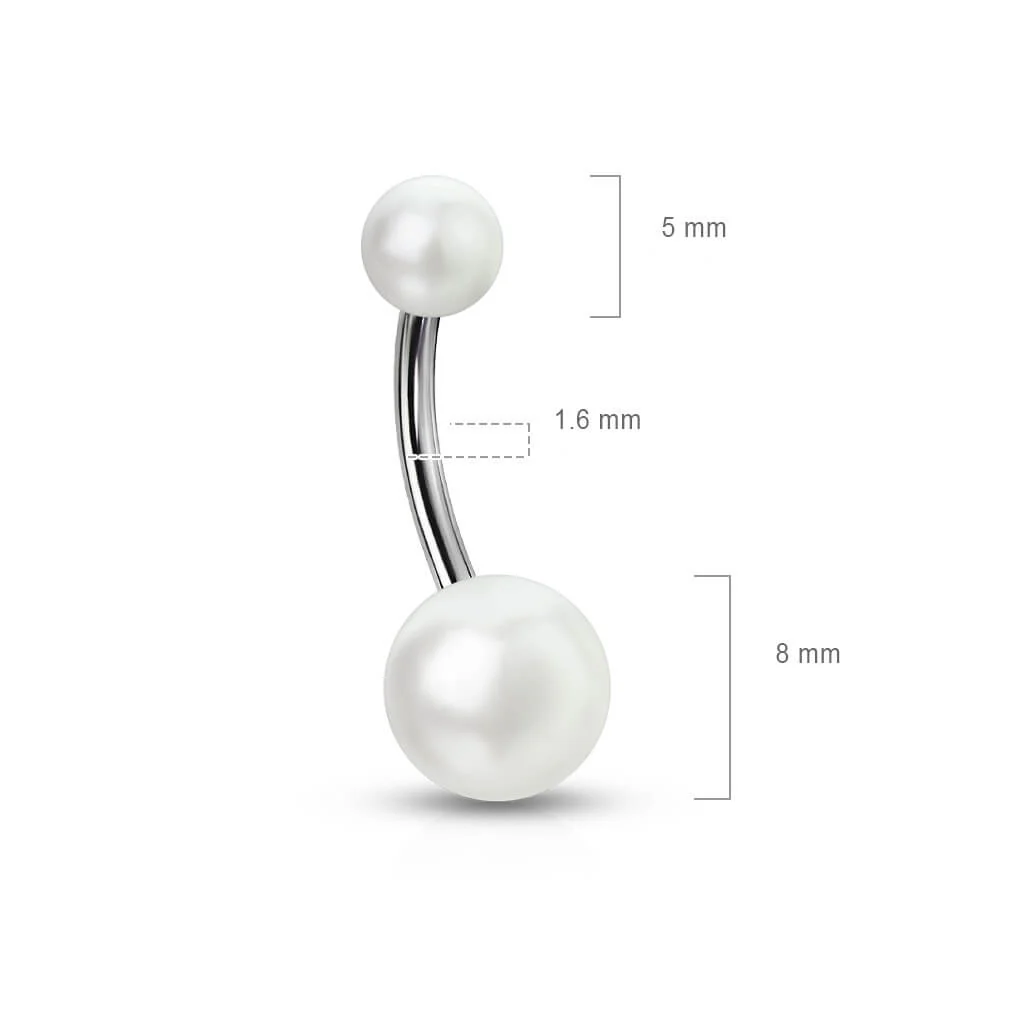 Belly Button Piercing Pearl - Image 2