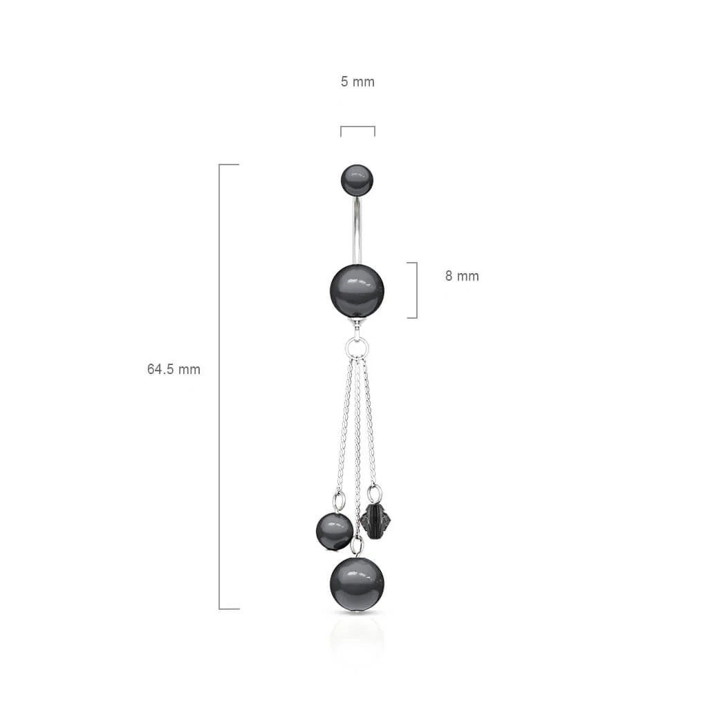 Belly Button Piercing Pearl dangle - Image 2