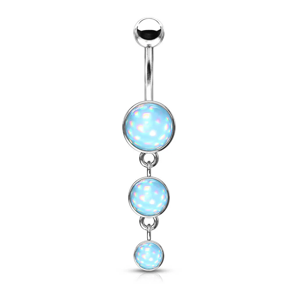Belly Button Piercing 3 Illuminating synthetic Stone dangle - Image 8