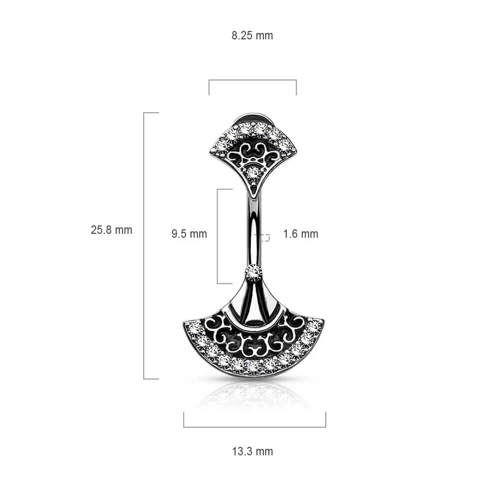 Belly Button Piercing Fan Zirconia - Image 3